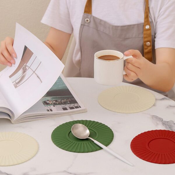 Non-slip Silicone Dining Table Placemat Kitchen Accessories Mat Cup Bar Drink Coffee Mug Pads, Heat Insulation Coasters, Drink Cup Mat For Bar Kitchen And Patio Tabletop - Image 9