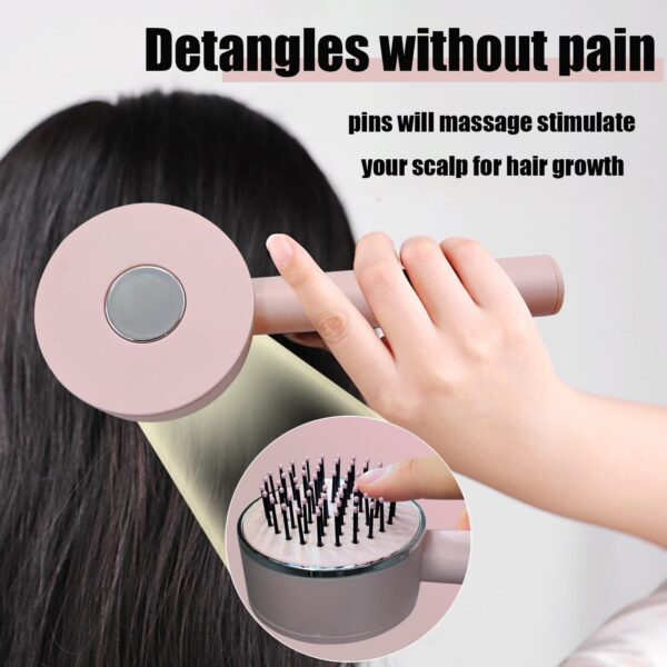 One-key Self-cleaning Hair Brush For Women Curly Hair Brush  Anti-Static Airbag Massage Comb  Airbag Massage Scalp Comb Professional Detangling One-key Self-cleaning - Image 8