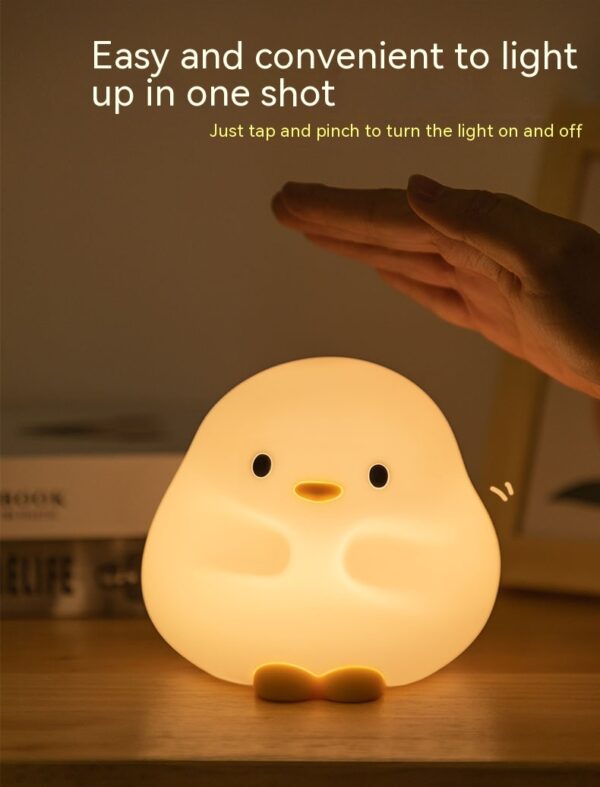 Cute Duck LED Night Lamp Cartoon Silicone USB Rechargeable Sleeping Light Touch Sensor Timing Bedroom Bedside Lamp For Kid Gift Home Decor - Image 10