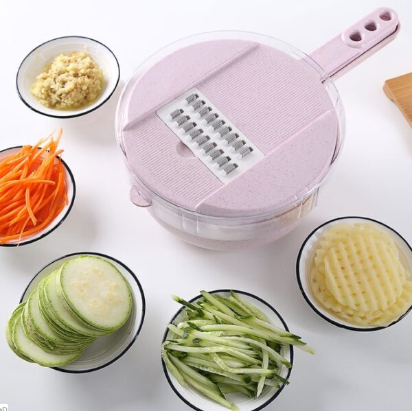 8 In 1 Mandoline Slicer Vegetable Slicer Potato Peeler Carrot Onion Grater With Strainer Vegetable Cutter Kitchen Accessories - Image 10