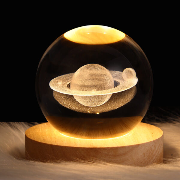 Luminous Starry Sky And Planets Moon Moon Crystal Ball Small Night Lamp Projection Ambience Light Creative Gift New Strange Gift - Image 6