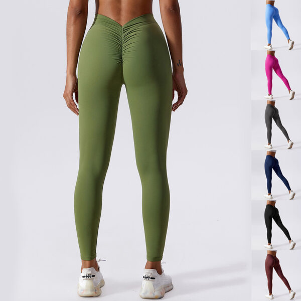 Slim Yoga Fitness Pants Breathable Quick-drying Leggings Peach Hip Lifting Trousers For Women Clothing